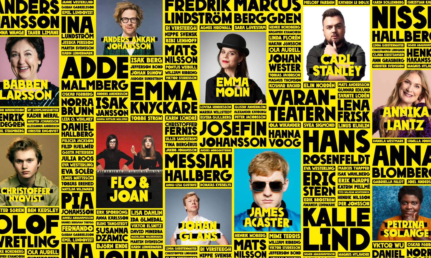 Lund Comedy Festival 2022, Artistlöpsedel
