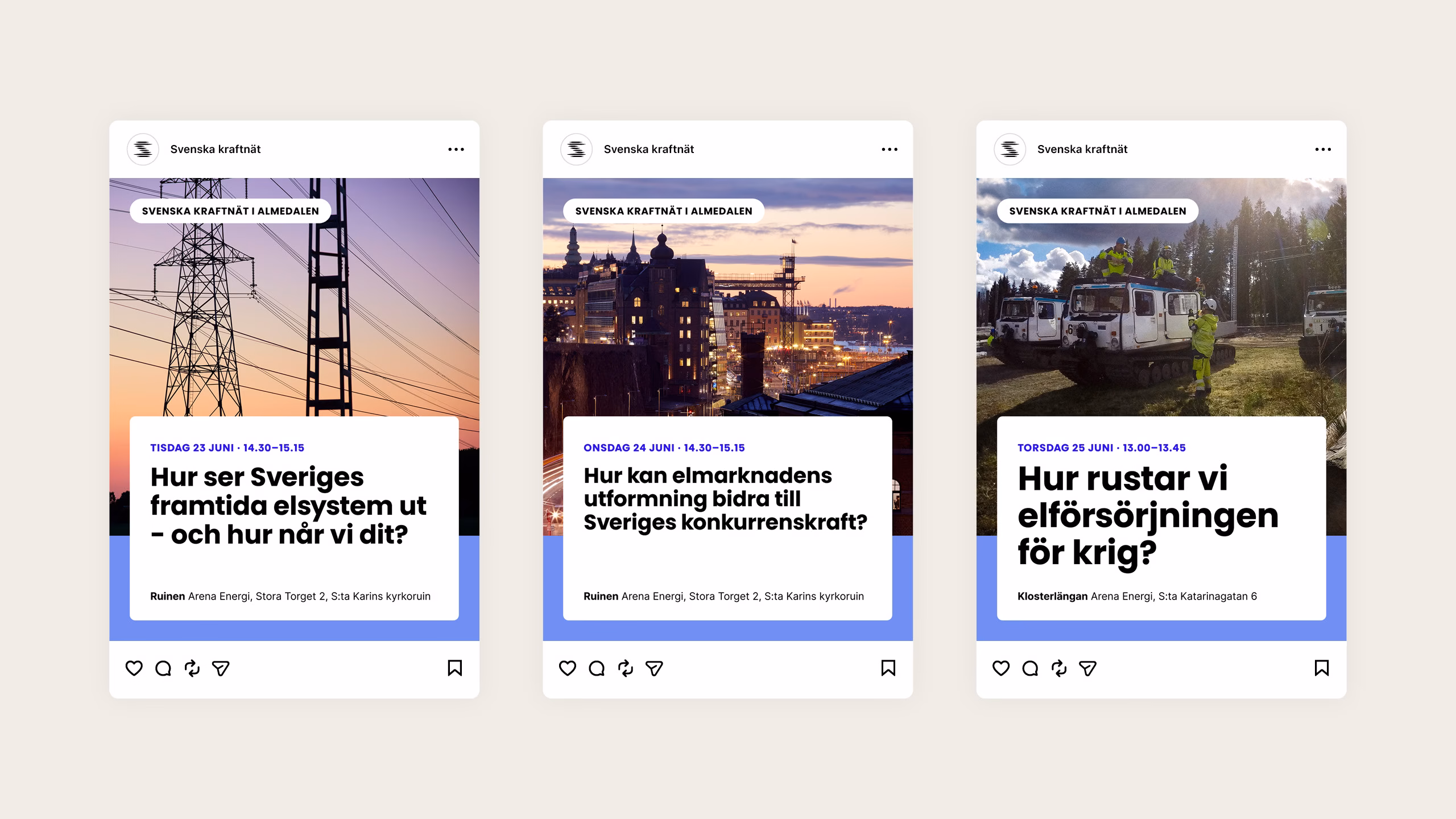 Svenska Kraftnät Sociala medier Almedalen
